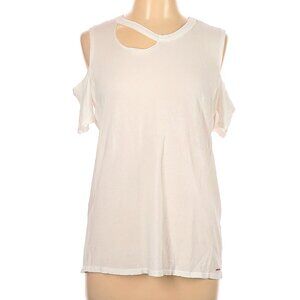 n:Philanthropy White Short Sleeve Cold shoulder T Shirt with cut outs Size L